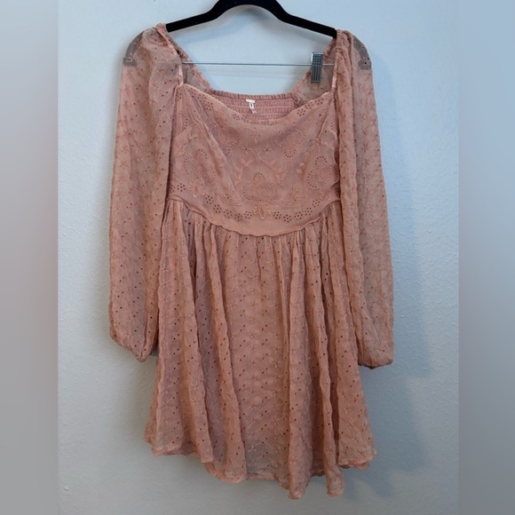 FREE PEOPLE MALINA DRESS MINI Coquette COWGIRL BOHO ANTHROPOLOGIE REVOLVE XS - Picture 3 of 10